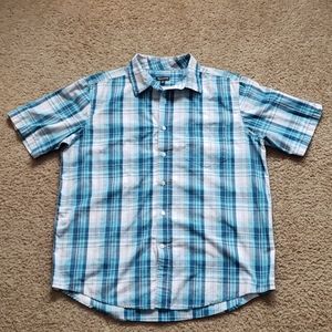 6/$20 Plaid short-sleeve button shirt